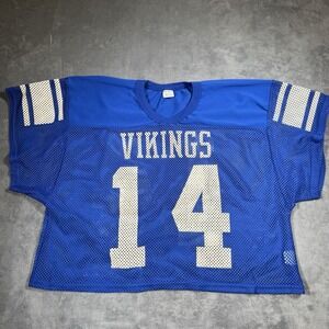 Vintage Sand-Knit MacGregor Vikings #14 Mesh Football Practice Jersey LG–XLG USA